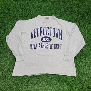 Vintage Georgetown Hoyas Sweatshirt Womens Large 22x23 Gray